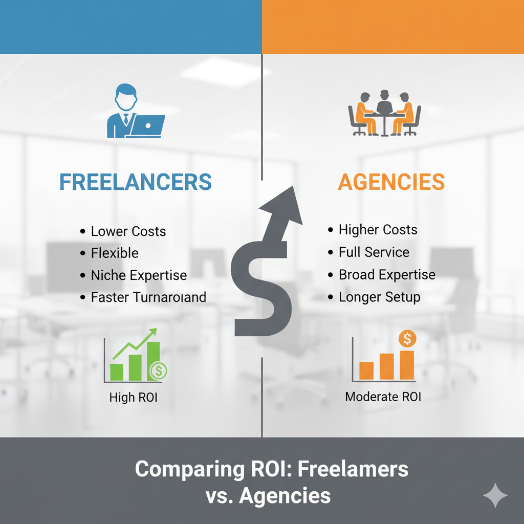 Comparing ROI Freelancers vs. Agencies