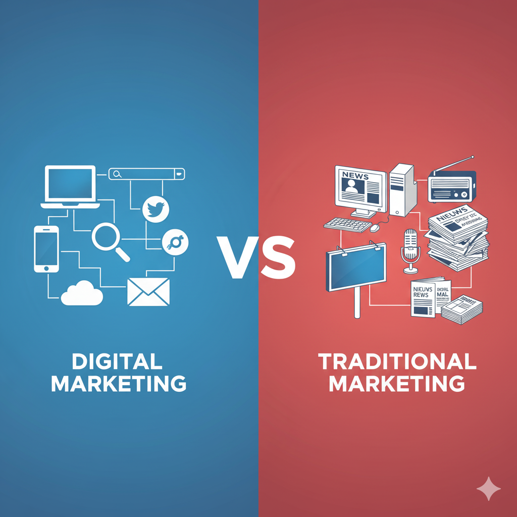 digital marketing vs traditional marketing